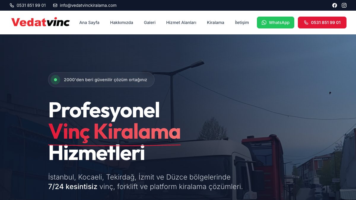 Vedat Vinç Kiralama